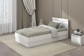 МС "Хилтон" Кровать 0,9 (Белый текстурный) в Коротчаево - korotchaevo.ok-mebel.com | фото