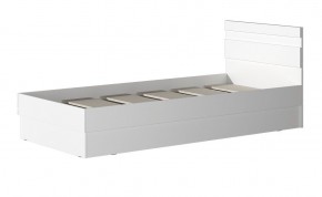 МС "Хилтон" Кровать 0,9 (Белый текстурный) в Коротчаево - korotchaevo.ok-mebel.com | фото 2
