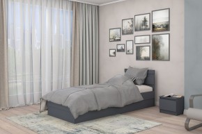 МС "Хилтон" Кровать 0,9 (графит) в Коротчаево - korotchaevo.ok-mebel.com | фото