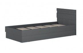 МС "Хилтон" Кровать 0,9 (графит) в Коротчаево - korotchaevo.ok-mebel.com | фото 2