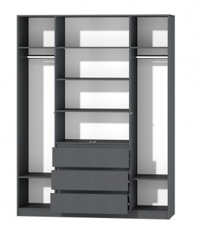 МС "Хилтон" Шкаф №1 1600 (Графит) в Коротчаево - korotchaevo.ok-mebel.com | фото 3