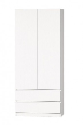 МС "Хилтон" Шкаф №3 900 (Белый текстурный) в Коротчаево - korotchaevo.ok-mebel.com | фото 2