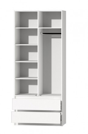 МС "Хилтон" Шкаф №3 900 (Белый текстурный) в Коротчаево - korotchaevo.ok-mebel.com | фото 3