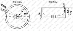 Накладная раковина melana mln-7076b (черная) в Коротчаево - korotchaevo.ok-mebel.com | фото 2