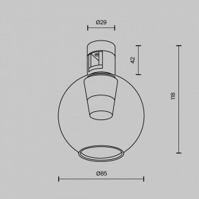 Накладной светильник Maytoni Bubble TR148-1-3W4K-PT в Коротчаево - korotchaevo.ok-mebel.com | фото 6