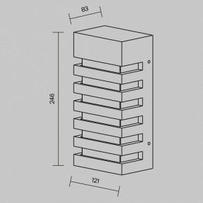 Накладной светильник Maytoni Remsa O034WL-01B в Коротчаево - korotchaevo.ok-mebel.com | фото 3