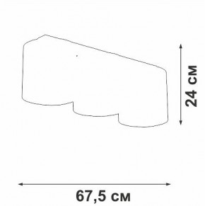 Накладной светильник Vitaluce V2882 V2882-1/3PL в Коротчаево - korotchaevo.ok-mebel.com | фото 3