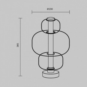 Настольная лампа декоративная Maytoni Atmos MOD364TL-L15B3K в Коротчаево - korotchaevo.ok-mebel.com | фото 5