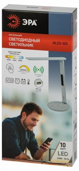 Настольная лампа офисная Эра  NLED-505-10W-W в Коротчаево - korotchaevo.ok-mebel.com | фото 5