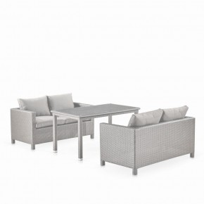 Обеденный комплект плетеной мебели с диванами T256C/S59C-W85 Latte в Коротчаево - korotchaevo.ok-mebel.com | фото