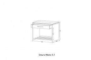 ОЛЬГА-МИЛК 5.1 Тумба в Коротчаево - korotchaevo.ok-mebel.com | фото 2