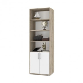 ОЛИВИЯ О21 Шкаф-стеллаж (дуб серый/белый) в Коротчаево - korotchaevo.ok-mebel.com | фото