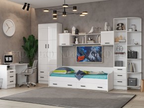 ВЕГА NEW Пенал (Белый глянец/белый) в Коротчаево - korotchaevo.ok-mebel.com | фото 2
