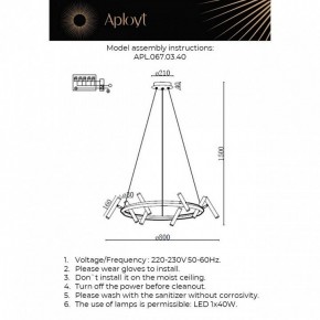 Подвесная люстра Aployt Honor APL.067.03.40 в Коротчаево - korotchaevo.ok-mebel.com | фото 12
