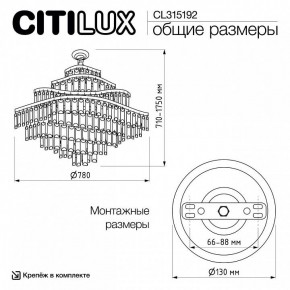 Подвесная люстра Citilux Naiad CL315192 в Коротчаево - korotchaevo.ok-mebel.com | фото 6