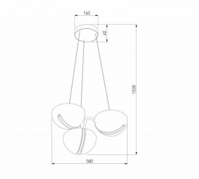 Подвесная люстра Eurosvet Emisfero 50083/3 LED золото в Коротчаево - korotchaevo.ok-mebel.com | фото 6