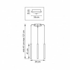 Подвесная люстра Lightstar Tubo L3T747247 в Коротчаево - korotchaevo.ok-mebel.com | фото 3