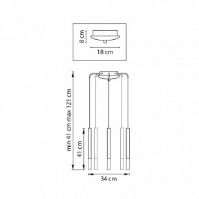 Подвесная люстра Lightstar Tubo L5T747133 в Коротчаево - korotchaevo.ok-mebel.com | фото 3