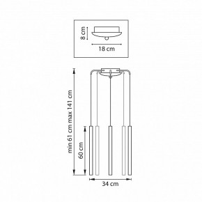 Подвесная люстра Lightstar Tubo L5T747347 в Коротчаево - korotchaevo.ok-mebel.com | фото 3