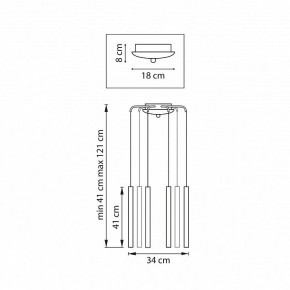 Подвесная люстра Lightstar Tubo L8T747237 в Коротчаево - korotchaevo.ok-mebel.com | фото 3