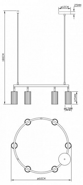 Подвесная люстра Moderli Cora V11601-6P в Коротчаево - korotchaevo.ok-mebel.com | фото 7