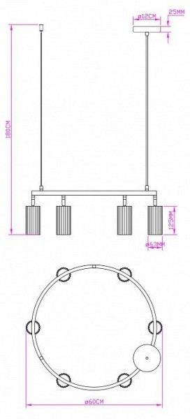 Подвесная люстра Moderli Cora V11602-6P в Коротчаево - korotchaevo.ok-mebel.com | фото 5