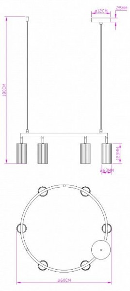 Подвесная люстра Moderli Cora V11603-6P в Коротчаево - korotchaevo.ok-mebel.com | фото 6