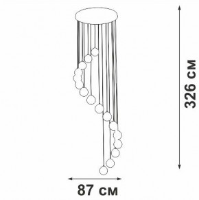 Подвесная люстра Vitaluce V2893 V2893-9/16S в Коротчаево - korotchaevo.ok-mebel.com | фото 4