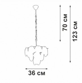 Подвесная люстра Vitaluce V5888 V5888-8/7 в Коротчаево - korotchaevo.ok-mebel.com | фото 3