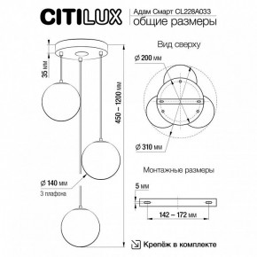 Подвесной светильник Citilux Адам Смарт CL228A033 в Коротчаево - korotchaevo.ok-mebel.com | фото 9
