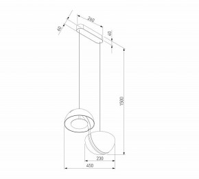 Подвесной светильник Eurosvet Emisfero 50083/2 LED золото в Коротчаево - korotchaevo.ok-mebel.com | фото 4