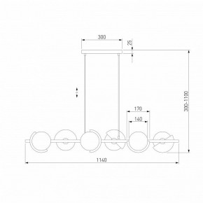Подвесной светильник Eurosvet Moity 70149/6 черный/латунь Smart в Коротчаево - korotchaevo.ok-mebel.com | фото 3