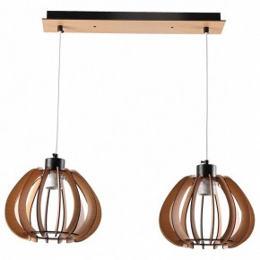 Подвесной светильник Imex MD.9012 MD.9012-2-P-BK+WOOD в Коротчаево - korotchaevo.ok-mebel.com | фото