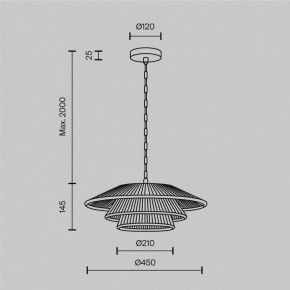 Подвесной светильник Maytoni Costa MOD394PL-01BS в Коротчаево - korotchaevo.ok-mebel.com | фото 5