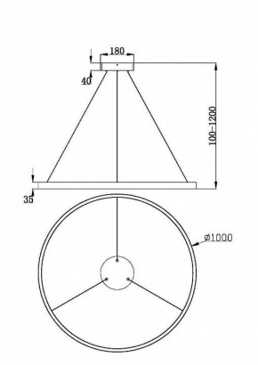 Подвесной светильник Maytoni Rim MOD058PL-L54BK в Коротчаево - korotchaevo.ok-mebel.com | фото 4