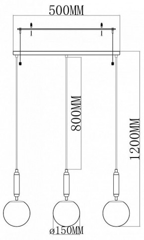 Подвесной светильник Moderli Scrumbel V11566-3P в Коротчаево - korotchaevo.ok-mebel.com | фото 2