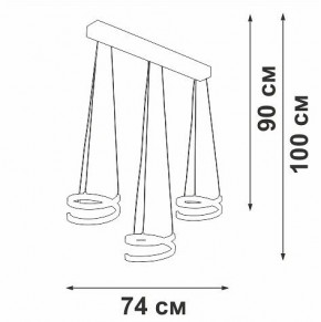 Подвесной светильник Vitaluce V3047 V3047-1/3S в Коротчаево - korotchaevo.ok-mebel.com | фото 4