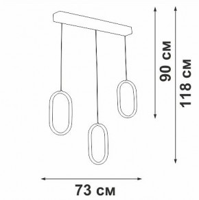 Подвесной светильник Vitaluce V3049 V3049-0/3S в Коротчаево - korotchaevo.ok-mebel.com | фото 4