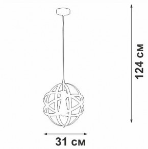 Подвесной светильник Vitaluce V3798 V3798-1/1S в Коротчаево - korotchaevo.ok-mebel.com | фото 3