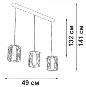 Подвесной светильник Vitaluce V4382 V4382-1/3S в Коротчаево - korotchaevo.ok-mebel.com | фото 3