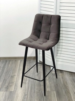 Полубарный стул CHILLI-QB графит #14, велюр / черный каркас (H=66cm) М-City в Коротчаево - korotchaevo.ok-mebel.com | фото 2