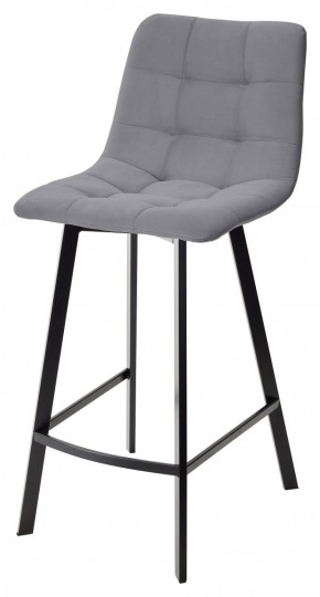 Полубарный стул CHILLI-QB SQUARE серый #27, велюр / черный каркас (H=66cm) М-City в Коротчаево - korotchaevo.ok-mebel.com | фото 1