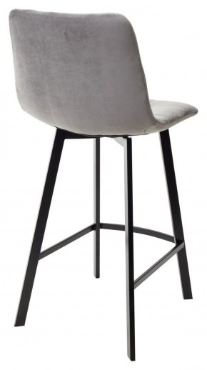 Полубарный стул CHILLI-QB SQUARE светло-серый #26, велюр / черный каркас (H=66cm) М-City в Коротчаево - korotchaevo.ok-mebel.com | фото 4