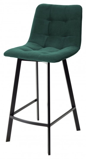 Полубарный стул CHILLI-QB SQUARE зеленый #19, велюр / черный каркас (H=66cm) М-City в Коротчаево - korotchaevo.ok-mebel.com | фото