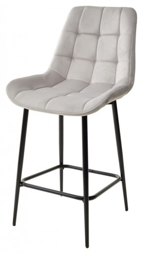 Полубарный стул ХОФМАН, цвет H-09 Светло-серый, велюр / черный каркас H=63cm М-City в Коротчаево - korotchaevo.ok-mebel.com | фото 1