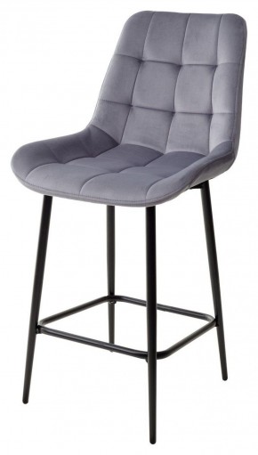 Полубарный стул ХОФМАН, цвет H-14 Серый, велюр / черный каркас H=63cm М-City в Коротчаево - korotchaevo.ok-mebel.com | фото 1