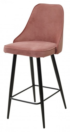 Полубарный стул NEPAL-PB РОЗОВЫЙ #15, велюр/ черный каркас (H=68cm) М-City в Коротчаево - korotchaevo.ok-mebel.com | фото