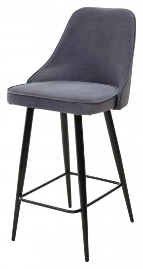Полубарный стул NEPAL-PB СЕРЫЙ #27, велюр/ черный каркас (H=68cm) М-City в Коротчаево - korotchaevo.ok-mebel.com | фото