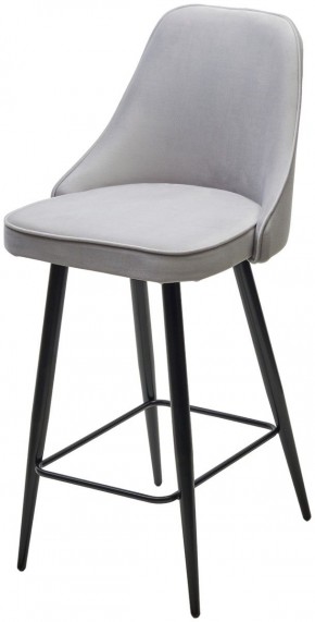 Полубарный стул NEPAL-PB СВЕТЛО- СЕРЫЙ BM-4, велюр/ черный каркас (H=68cm) М-City в Коротчаево - korotchaevo.ok-mebel.com | фото 1