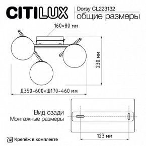 Потолочная люстра Citilux Dorsy CL223132 в Коротчаево - korotchaevo.ok-mebel.com | фото 12